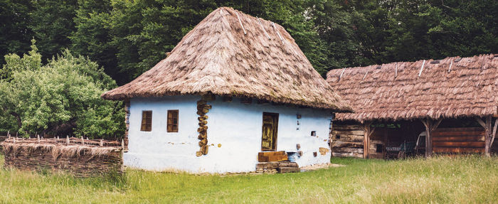 Typical romanian village with old peasant houses