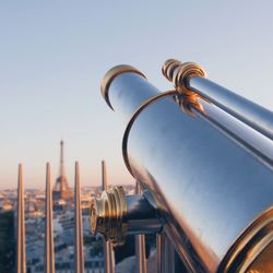Low angle view of metallic structure