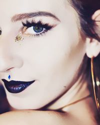 Close-up portrait of young woman