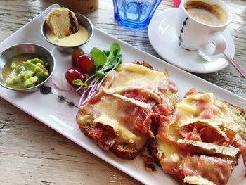 Close-up of food served in plate