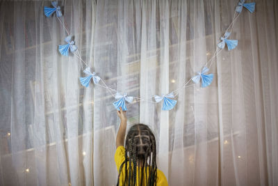 Diy angel made with medical face masks, zero waste ornament christmas, garland decoration, gratitude