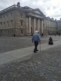 People walking in city