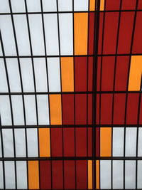 Full frame shot of glass ceiling at amsterdam centraal railway station