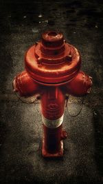 High angle view of fire hydrant