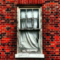 Closed window of building