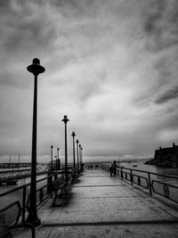 View of sea against cloudy sky