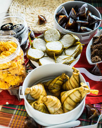 Traditional malay food and cookies during ramadan and eid mubarak. hari raya aidilfitri.