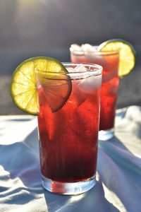 Close-up of drink on table