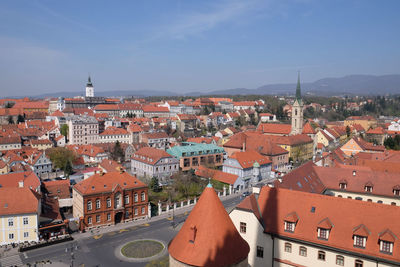 View of the zagreb from the tower of the cathedral
