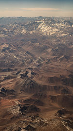 Aerial view of sea against sky