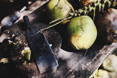 Close-up of fresh fruits outdoors