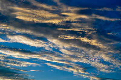 Low angle view of clouds in sky