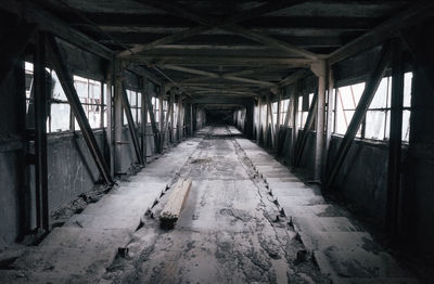 Interior of abandoned building