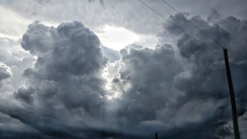 Low angle view of cloudy sky