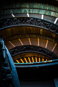 Low angle view of illuminated staircase in building