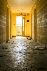 Interior of empty corridor