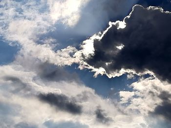 Low angle view of clouds in sky