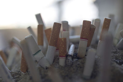 Close-up of cigarettes