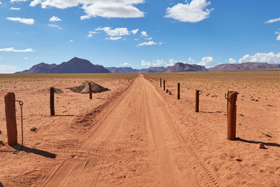 Scenic view of desert against sky