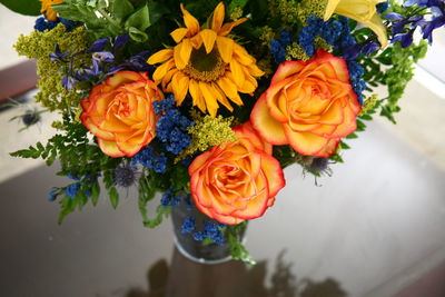 Close-up of rose bouquet