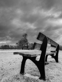 Old ruin on field against sky