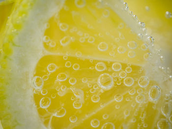 Close-up of bubbles in water