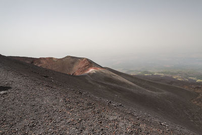 Scenic view of desert against clear sky