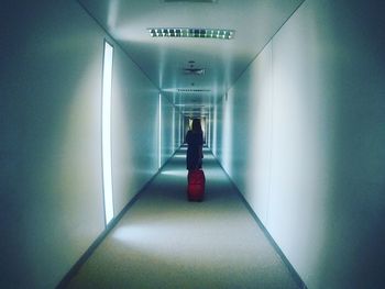 People walking in tunnel