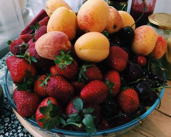 Close-up of fruits in bowl