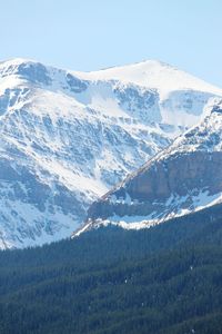 Scenic view of snowcapped mountains