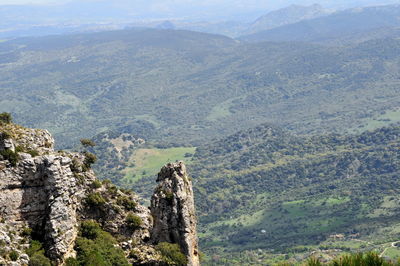 Scenic view of landscape and mountains