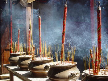 Smoke in a temple