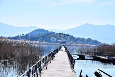 Scenic view of lake against mountains