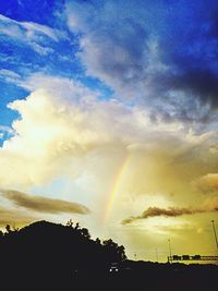 Scenic view of cloudy sky at sunset