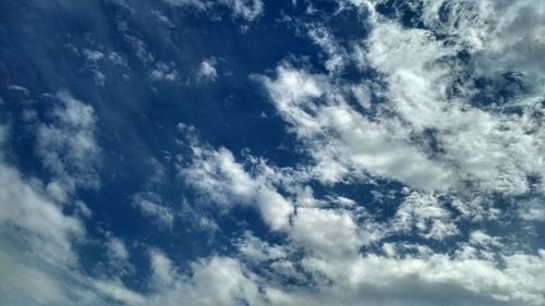 Low angle view of clouds in sky