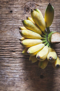 Close-up of vegetables on wooden table
