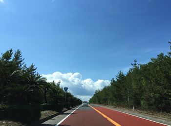 Country road along landscape