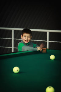 Cute boy plating pool 