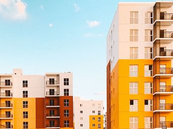 Low angle view of buildings against sky