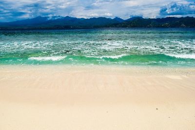 View of sea against cloudy sky