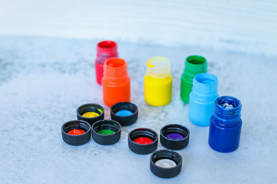 Close-up of objects on table