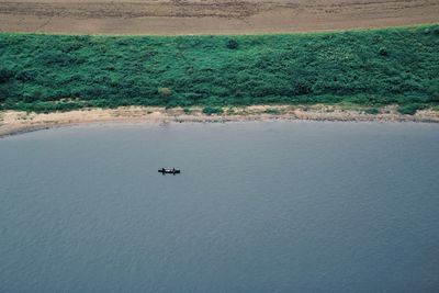 High angle view of sea shore