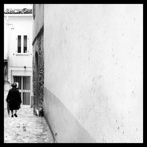 Woman standing in city