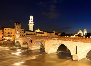 View of historical building at night