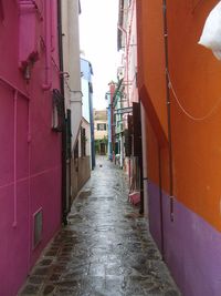 Walkway amidst buildings