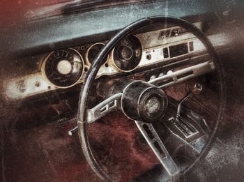 Close-up of vintage car