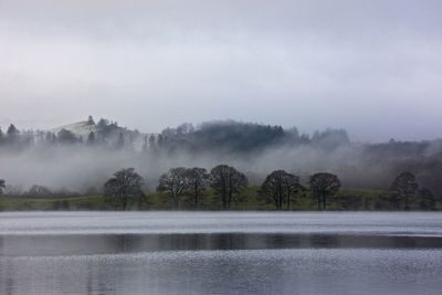 Scenic view of lake windermere in the british lake district