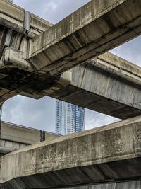 Low angle view of bridge against clear sky