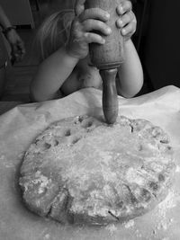 Toddler preparing food