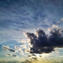 Low angle view of cloudy sky